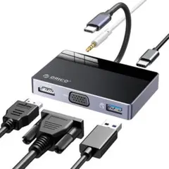 7-in-1 USB C ハブ アダプター 4K HDMI VGA 100W