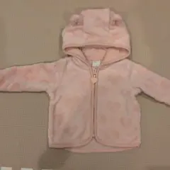 H&M ベビー服 アウター くま耳 フリース ピンク 2-4month
