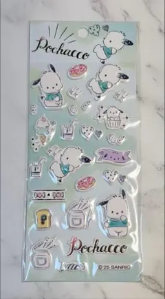 マシュマロシール　サンリオ　ポチャッコ　ぷっくりシール