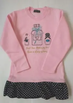 チュニック リボン付きトレーナー ピンク 140