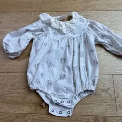 モンベベSサイズ　花柄ロンパース