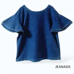 JEANASIS デニム調 フリル袖トップス F ブルー 半袖のサムネイル