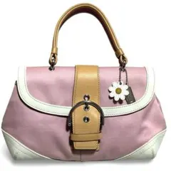 COACH コーチ ソーホー ハンドバッグ ピンク フラワーチャーム