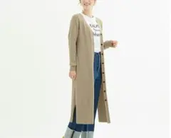 GU ワイドリブロングカーディガン(長袖)