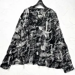 芽風　センソユニコ　アート　総柄　ジャガード　ニット　コットン　日本製　洗えるのサムネイル