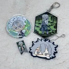 鬼滅の刃 不死川実弥 缶バッジ ラバーマスコット アクリルキーホルダーまとめ売り