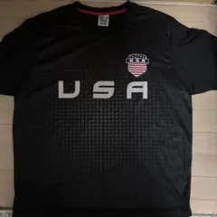 バスケUSAロゴ入り ブラック Tシャツ