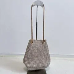 新品　Dorry Doll ドリードール　ラインストーン巾着ポシェット　ゴールド