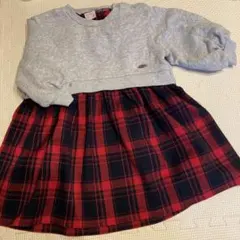 プティマイン　ワンピース　チュニック　チェック　90 チェック