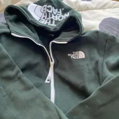 THE NORTH FACE ダークグリーン フルジップパーカー紐ないです美品