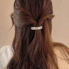 ❤️数量限定❤️ラインストーン シルバー バレッタ 髪飾り エレガント 結婚式