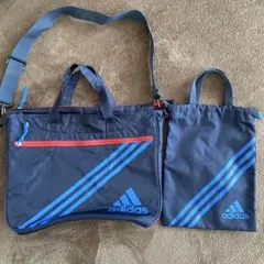 adidas レッスンバッグ　シューズ入れ　2点セット