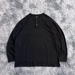 L.L.Bean ネイビー　ヘンリーネックロンt ヴィンテージ00s サーマル