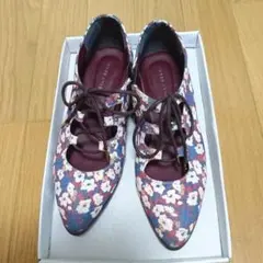 JELLY BEANS 美品花柄パンプスレースアップシューズ