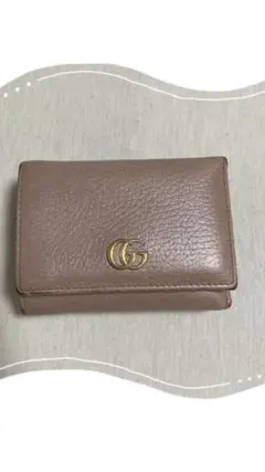 GUCCI グッチ 財布 〔GG マーモント〕レザー 三つ折りウォレット