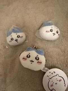 【新品未使用】ちいかわ ハチワレ がま口ポーチ ぬいぐるみマスコット 3点セット
