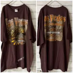ハーレーダビットソン 両面プリント ラスベガス トカゲ Tシャツ 古着屋購入