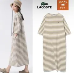 BEAMS BOY別注LACOSTE 配色ボーダーワンピース 38