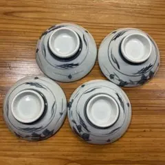 丼　ご飯茶碗　昭和レトロ うどん鉢 小どんぶり 新品未使用　4客セットのサムネイル