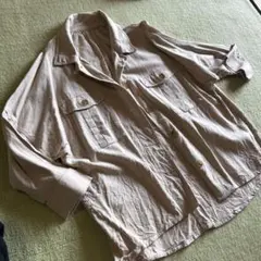 earth music & ecology ベージュ五分袖シャツ M