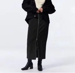 GU フロントジップナローロングスカート　Sサイズ