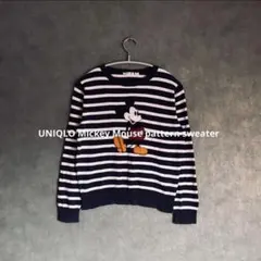 UNIQLO ユニクロ　ボーダーニット　ミッキーマウス　ディズニー　キッズ　古着