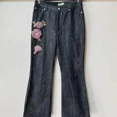 INGEBORG ブラックデニム 薔薇モチーフデニム ピンクハウス 日本製