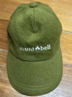 mont-bell フリース帽子 オリーブグリーン　耳あてつき　Mサイズ