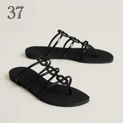 【新品・未使用】エルメス サンダル ミコノス ブラック ビーチサンダル 37のサムネイル