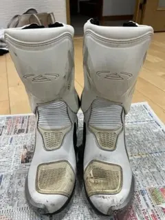 ダイネーゼ風バイクブーツ ホワイトのサムネイル