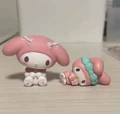 マイメロディ ミニフィギュア 2体セット おやすみのひ、あたまこつん