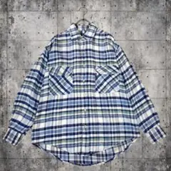 90s Woolrich アシックス期 ヘビーネル チェックシャツ M