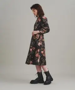 【美品】グレースコンチネンタル フラワープリントワンピース 花柄