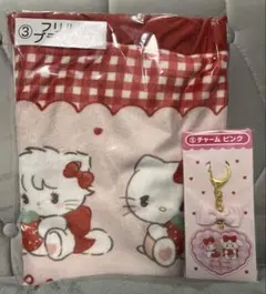 Lil ala mode サンリオ フリル付きブランケット チャームピンクセット