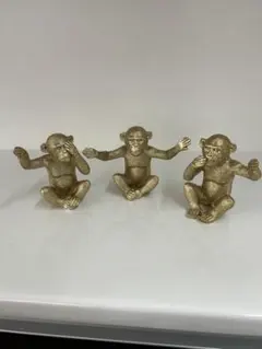 【希少/オランダブランド】Light & Living 三猿オブジェ 3体セット
