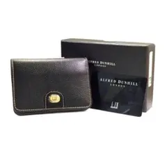 dunhill ダンヒル 名刺入れ カードケース ゴールド金具 ブラック 箱付