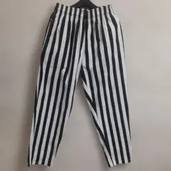 クックマン　ワイドストライプ　シェフパンツ　イージーパンツ　サイズL