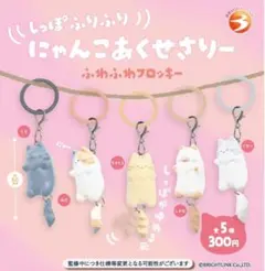 【しっぽふりふりにゃんこアクセサリー】ふわふわフロッキー　全5種セット