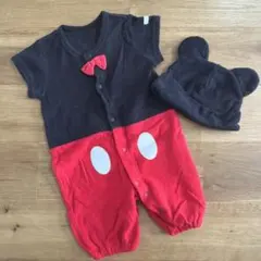 キッズ ロンパース 帽子 セット ミッキー