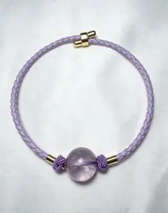 ハンドメイド 天然石 アメジスト ブレスレット　紫水晶