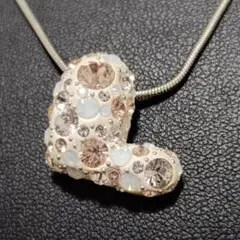 美品! SWAROVSKI スワロフスキー ハート ネックレス レア　ホワイト