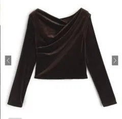 GRL ベロアドレープトップス dk1551 ブラウン