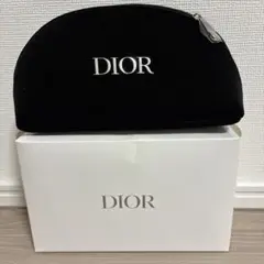 Dior ブラック ベルベット ポーチ