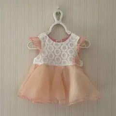 kids zoo フリル袖 ワンピース チュニック　ピンク　80cm