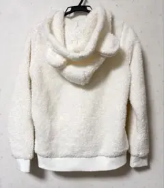 tutuanna ホワイト クマ耳 もこもこパーカー ルームウェア M〜L