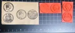 ヴィンテージコイン 4種類 ラバースタンプ スタンプ