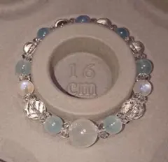 天然石 ブレスレット ☆ トパーズ、アクアマリン、ミルキーブルームーン、水晶