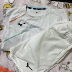 Mizuno バドミントンゲームシャツセット ホワイト(バラ売り可)