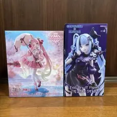 【新品】 初音ミクフィギュア２体まとめ売り 雪ミク×クロミ 桜ミクAMP+