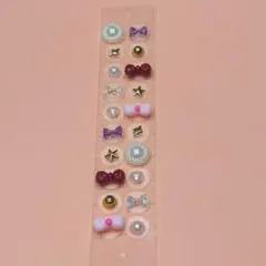 【21】20粒セット　耳ツボジュエリー　かわいい　透明シール　ステンレス製　人気